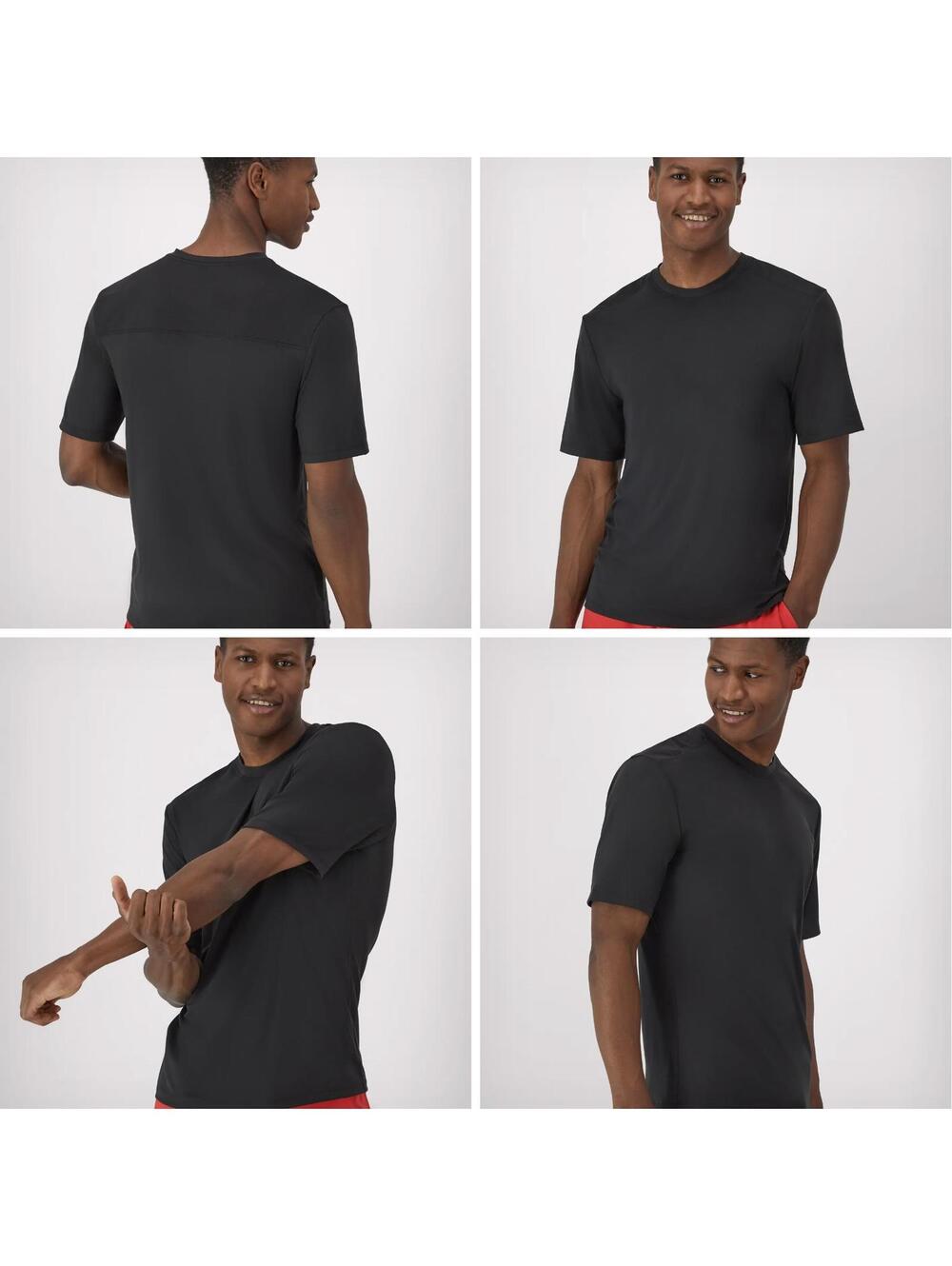 NWT - 3 Pack of Hanes Men's Moves "Must Have" Short Sleeve Black Tee - Size 3XL